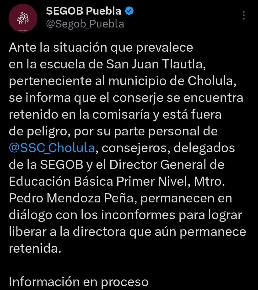 Conserje fue rescatado de ser linchado por padres de familia, confirma SEGOB