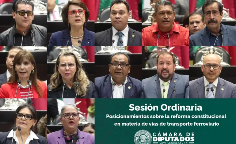 Grupos parlamentarios fijan posturas sobre reforma constitucional en materia de vías de transporte ferroviario