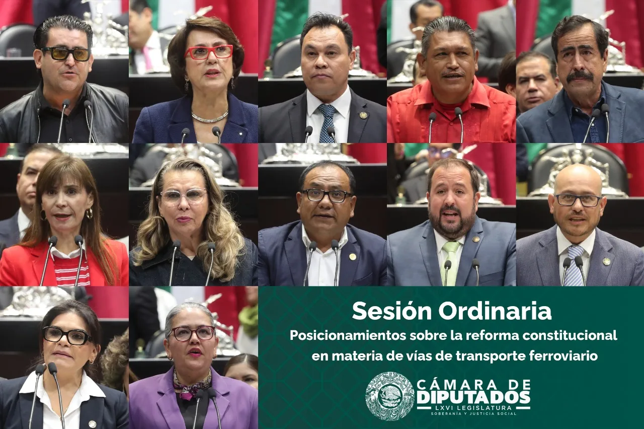 Grupos parlamentarios fijan posturas sobre reforma constitucional en materia de vías de transporte ferroviario