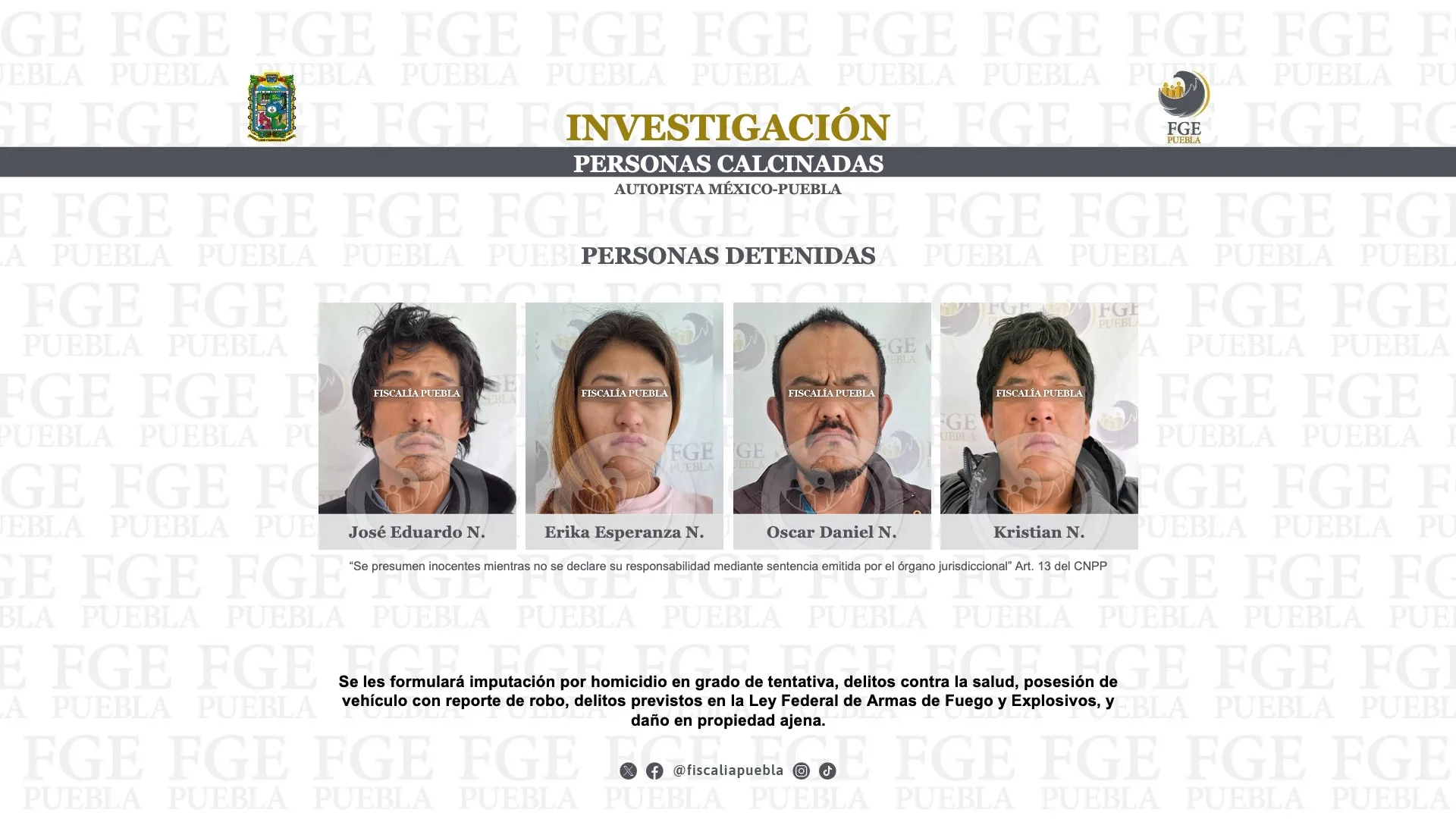 Calcinados de Huejotzingo eran comerciantes del mercado 5 de mayo, hay 4 detenidos
