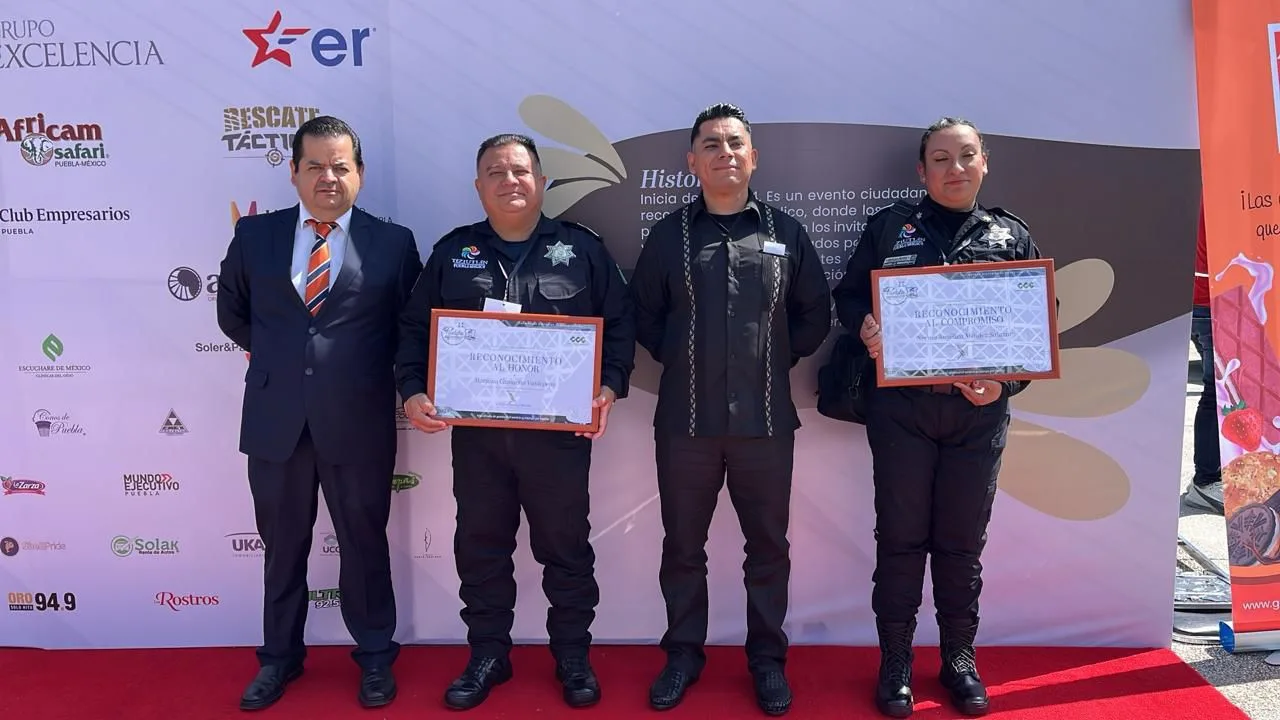Entregan reconocimiento a elementos de seguridad pública en Teziutlán