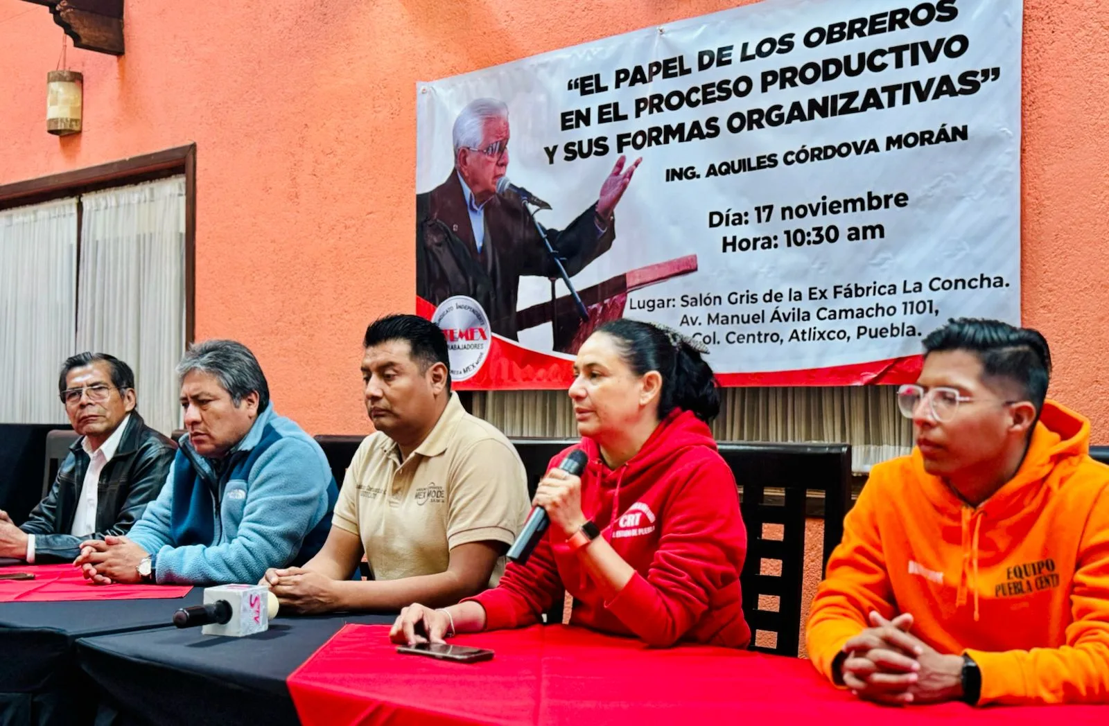 En Atlixco invitan a conferencia sobre el papel de los obreros en el proceso productivo con Áquiles Córdova