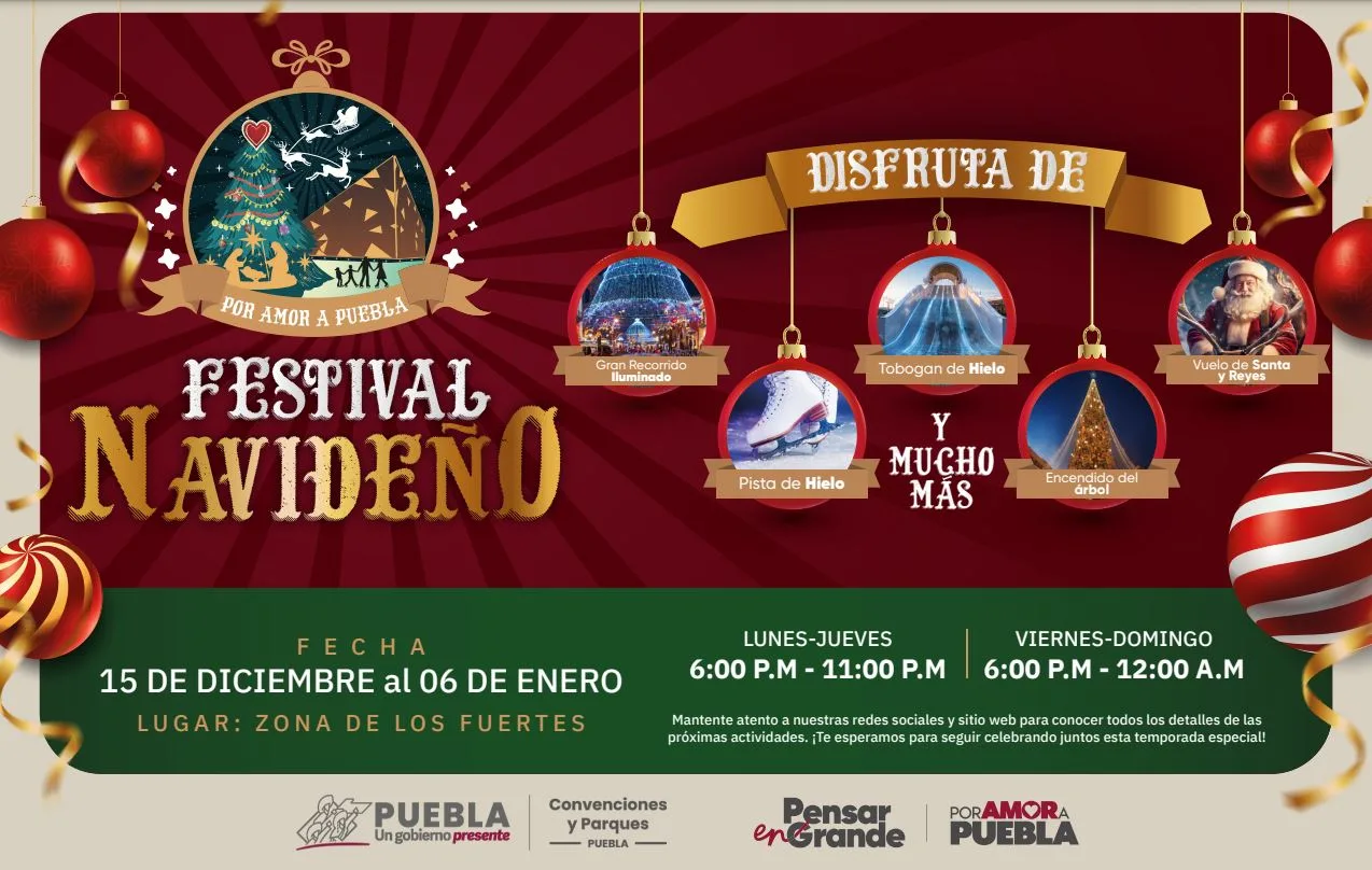 ¡Llega a Puebla el Festival Navideño «Por Amor a Puebla»!
