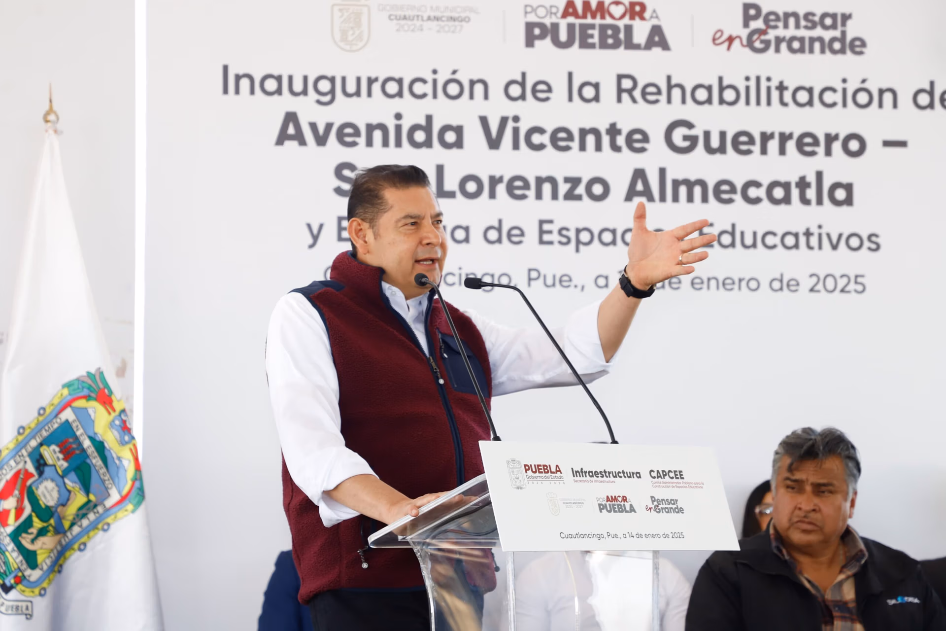 Armenta anuncia inversión de 600 millones de pesos para infraestructura en Puebla
