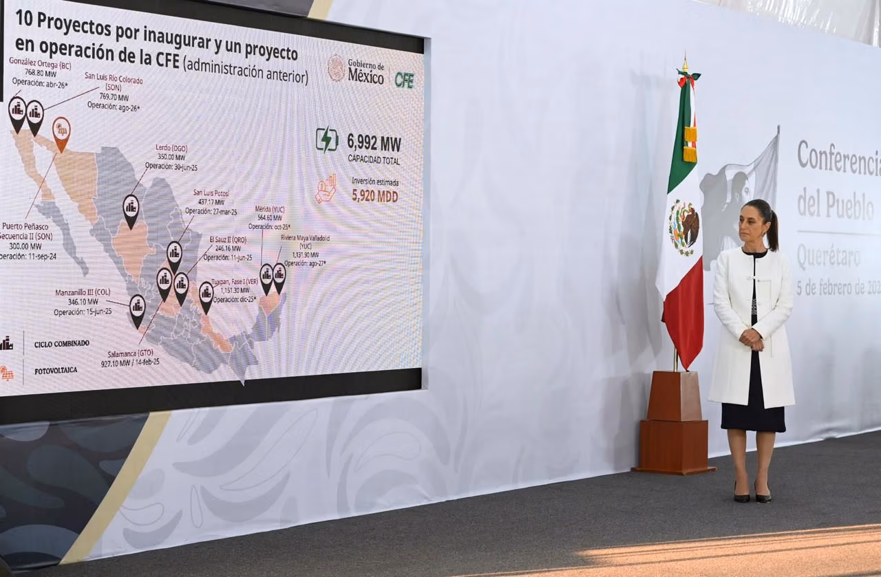 Sheinbaum presenta Plan de Expansión del Sistema Eléctrico Nacional 2025-2030