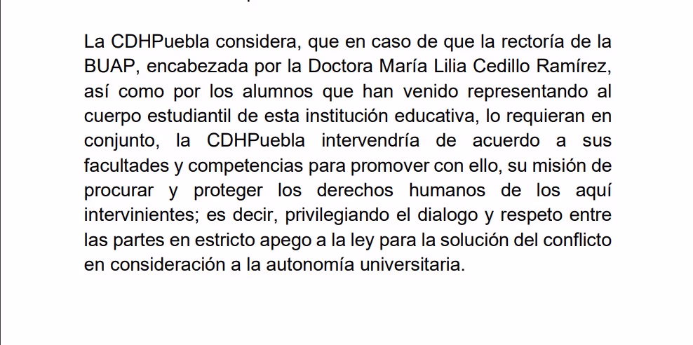 La CDH Puebla podría mediar en el paro de la BUAP