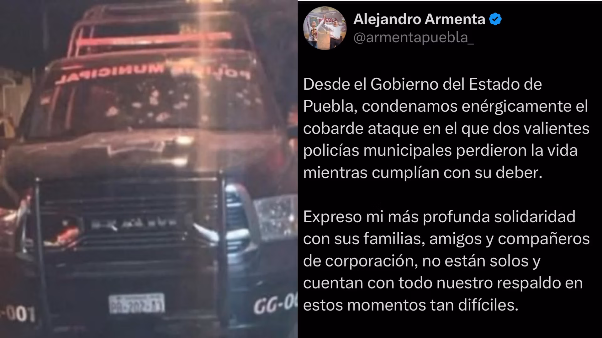 Ataque en Puebla deja dos policías muertos; escoltaban a mando amenazado por “La Barredora”
