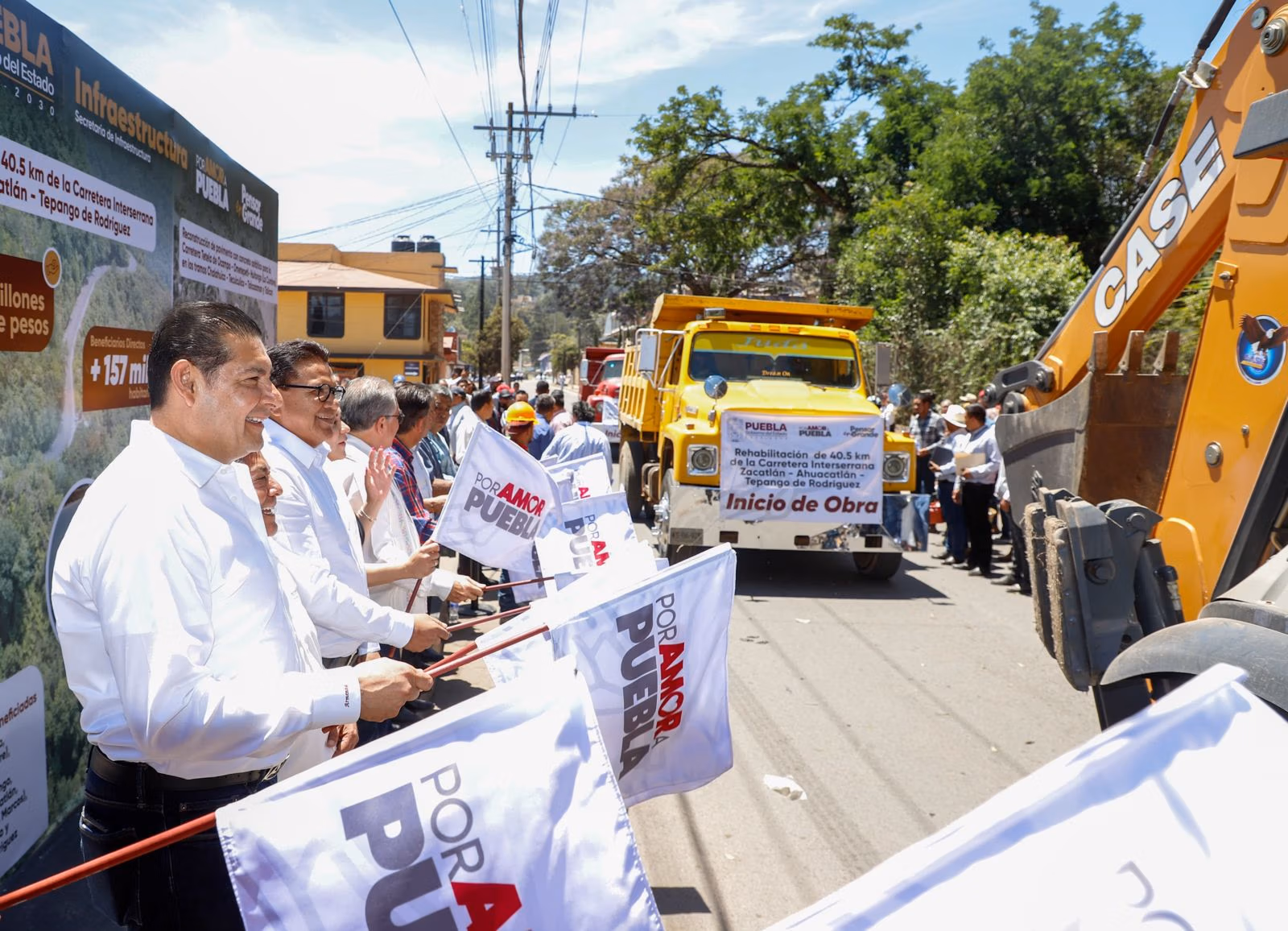 Conectan la Sierra Norte: Arranca rehabilitación de la Interserrana en 9 municipios