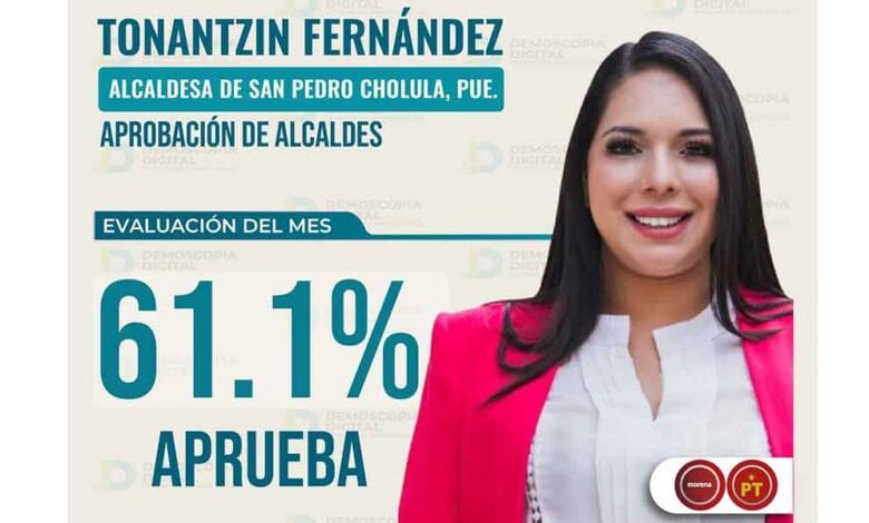 Tonantzin Fernández, entre los mejores alcaldes de Puebla