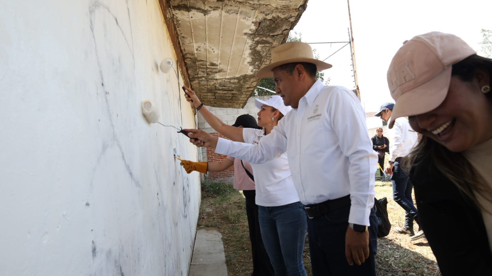 Armando Aguirre y Yadira Lira impulsan rescate de espacios públicos en Coronango