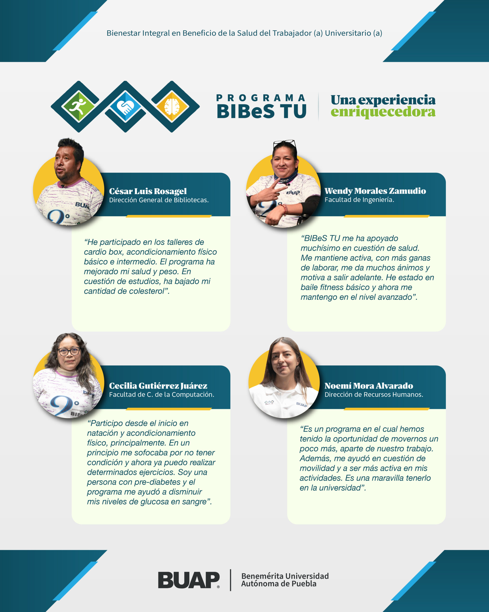BIBeS TU, el programa que va más allá del ejercicio y mejora la salud integral en la BUAP