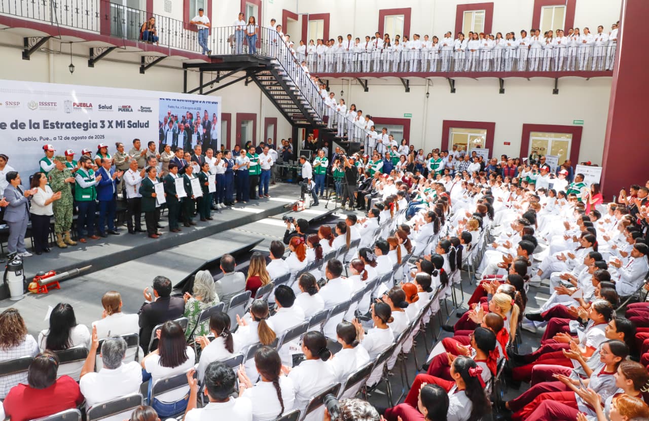 Promueve Gobierno de Puebla la Estrategia 3 x Mi Salud para prevenir enfermedades y fomentar el bienestar