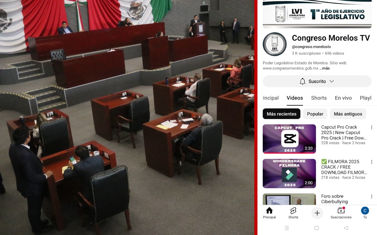Morelos | Hackean cuentas de Gmail y YouTube del Congreso local