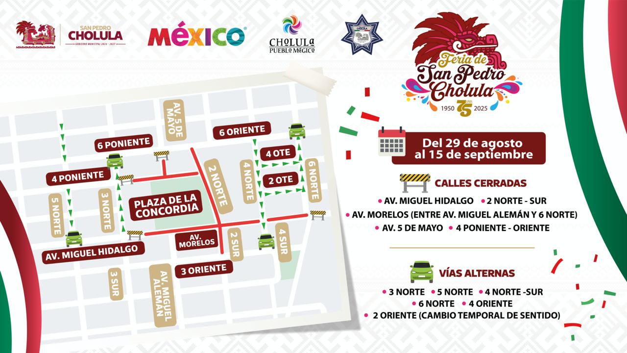 Gobierno de San Pedro Cholula implementa operativo estratégico para la Feria 2025