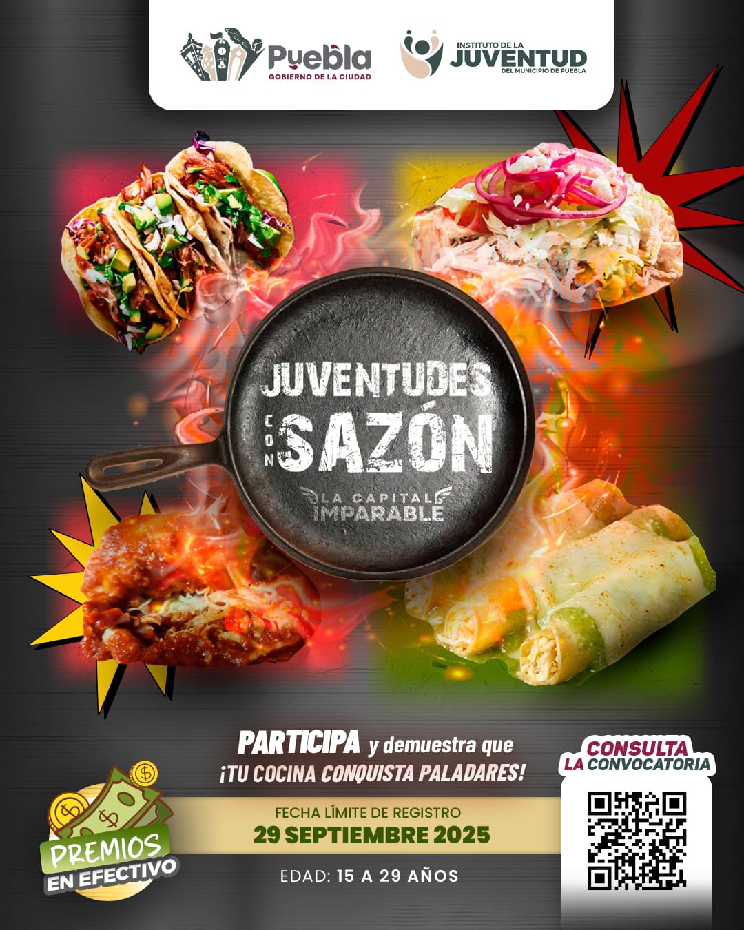 Juventudes poblanas pondrán a prueba su sazón en concurso gastronómico