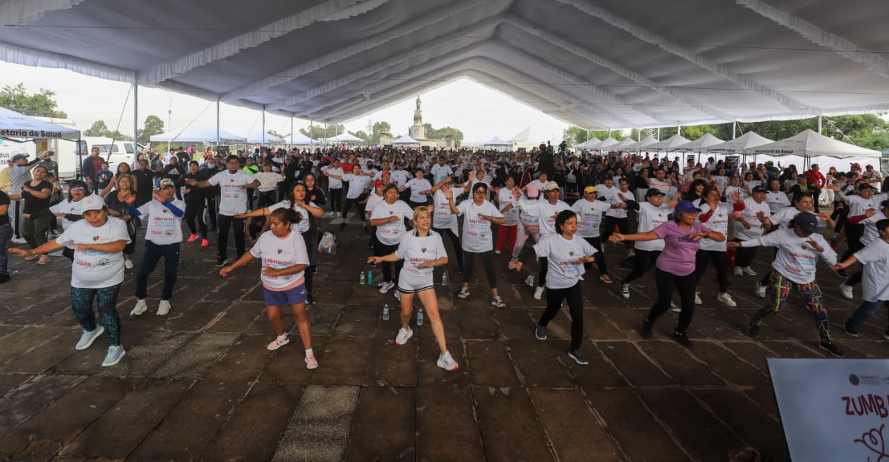 Por una vida saludable, Gobierno de Puebla organiza el Primer Gran Zumbatón Estatal 2025