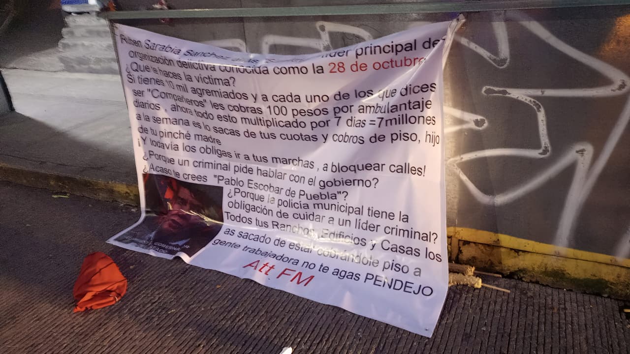 Nueva amenaza contra “Simitrio” con lonas firmadas por grupo delictivo