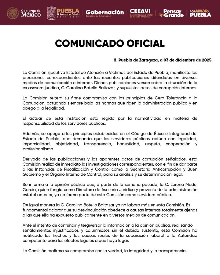 CEEAVI Puebla separa a funcionarias tras filtración de audio que apunta a presunto cobro ilegal a personal recién contratado