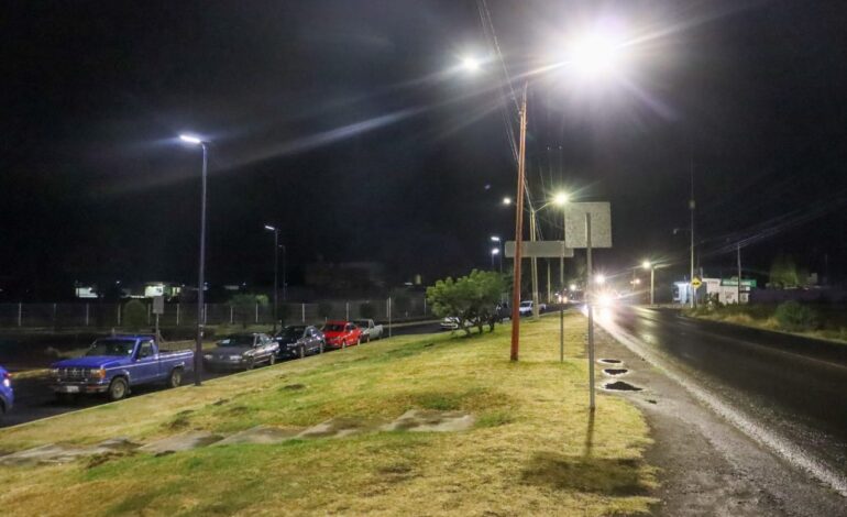 Más de 8 kilómetros iluminados: San Pedro Cholula moderniza Paso de Cortés