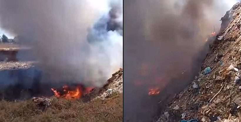 Bomberos de Cholula controlan incendio en predio de San Juan Tlautla