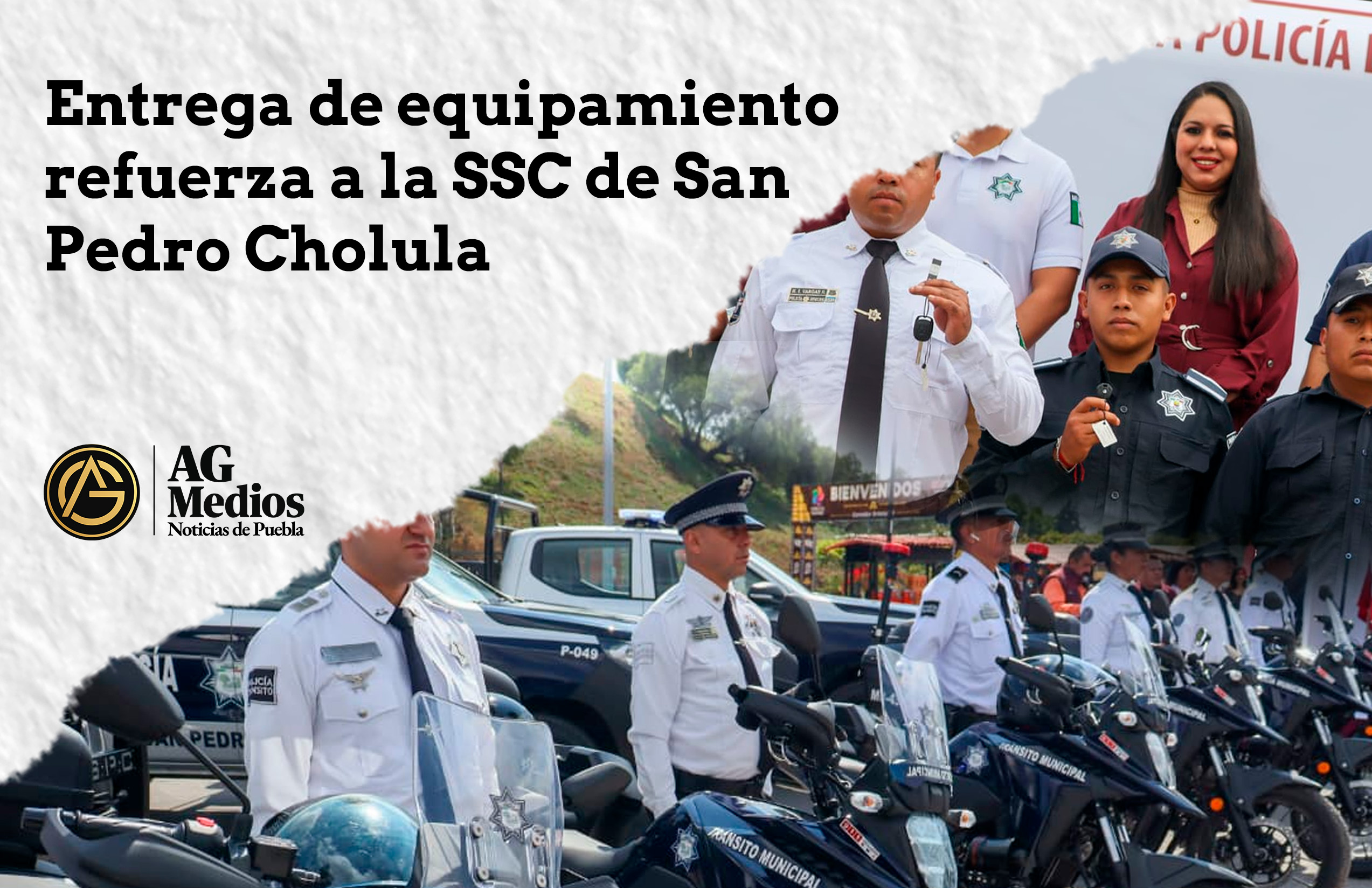 Entrega de equipamiento refuerza a la SSC de San Pedro Cholula