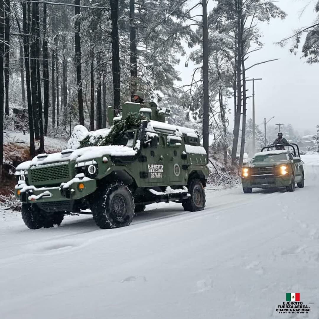 Vigilancia bajo cero: Ejército Mexicano refuerza operativos en la Sierra Tarahumara