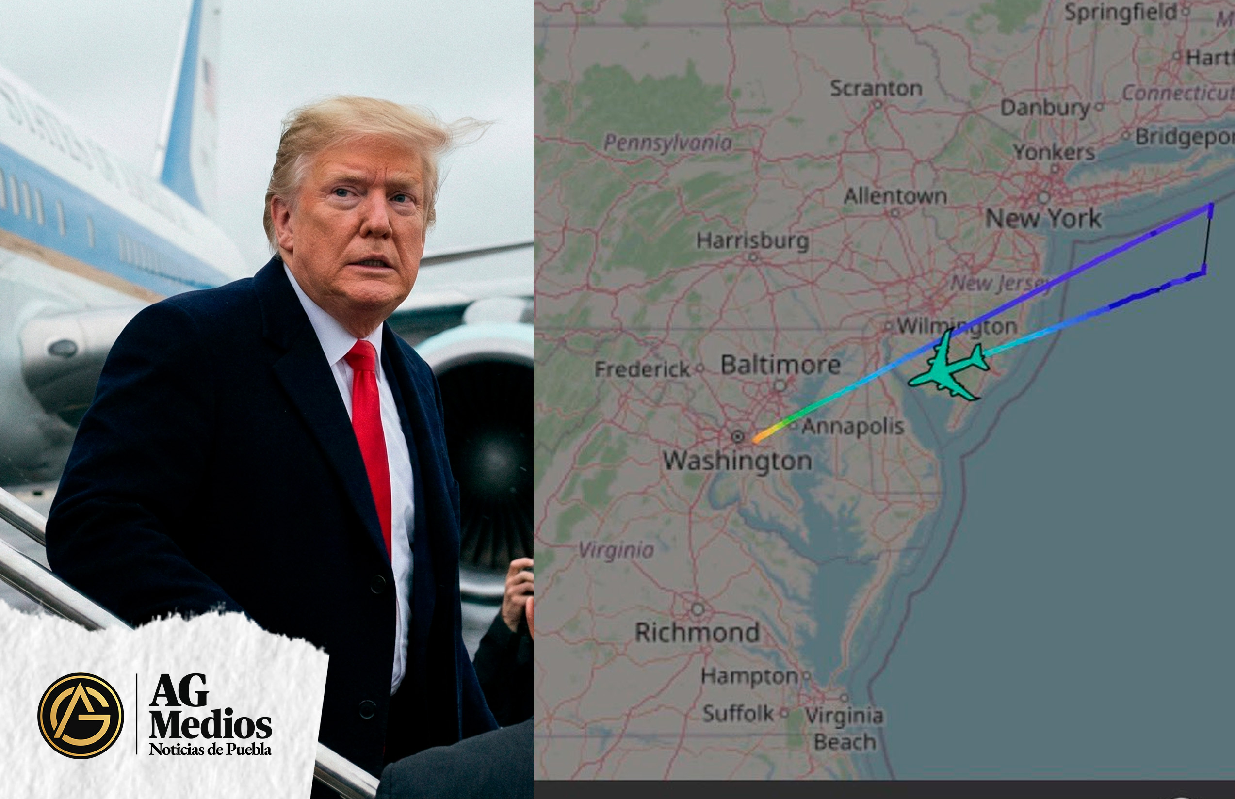 Trump vive susto aéreo: avión presidencial regresa a Washington por falla técnica