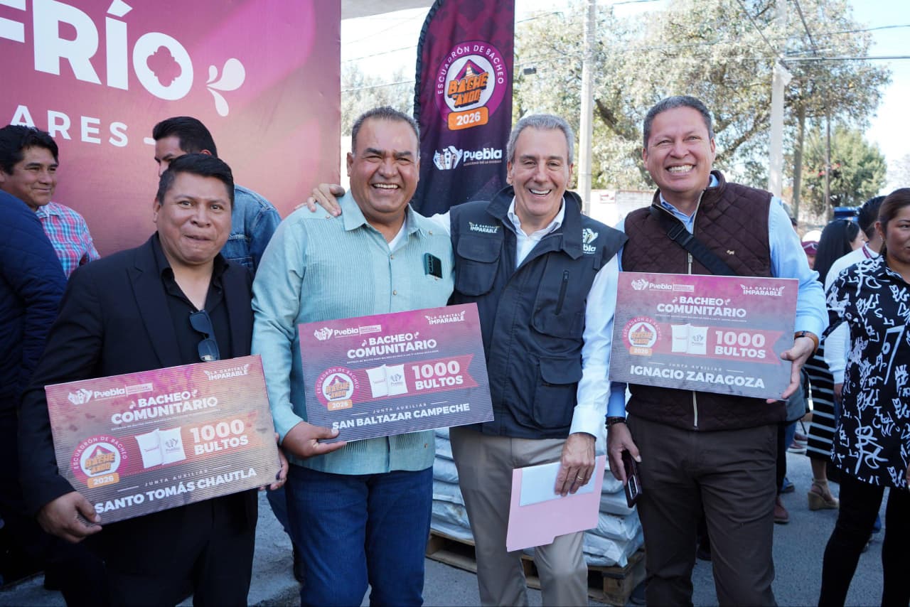 10 Millones a “Bacheando Puebla 2026”: 17 mil bultos para tapar hoyos en juntas auxiliares