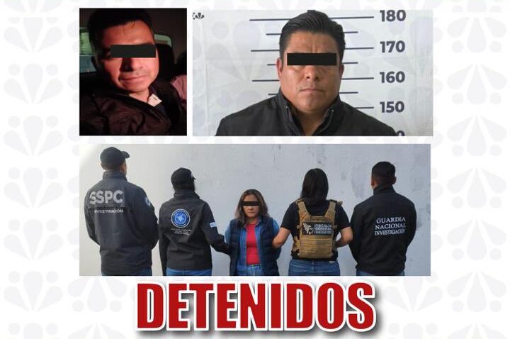 Tres detenidos más estarían vinculados al “Bau”, socio de la pareja Tello, asesinada en Tlaxcala