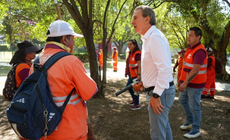 Limpieza a ras de suelo: Chedraui mete brigadas en Parque Amanda