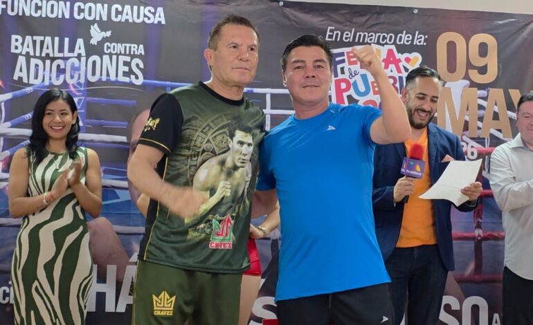 Chávez y “Travieso” calientan Puebla: leyendas del box subirán al ring por una causa social