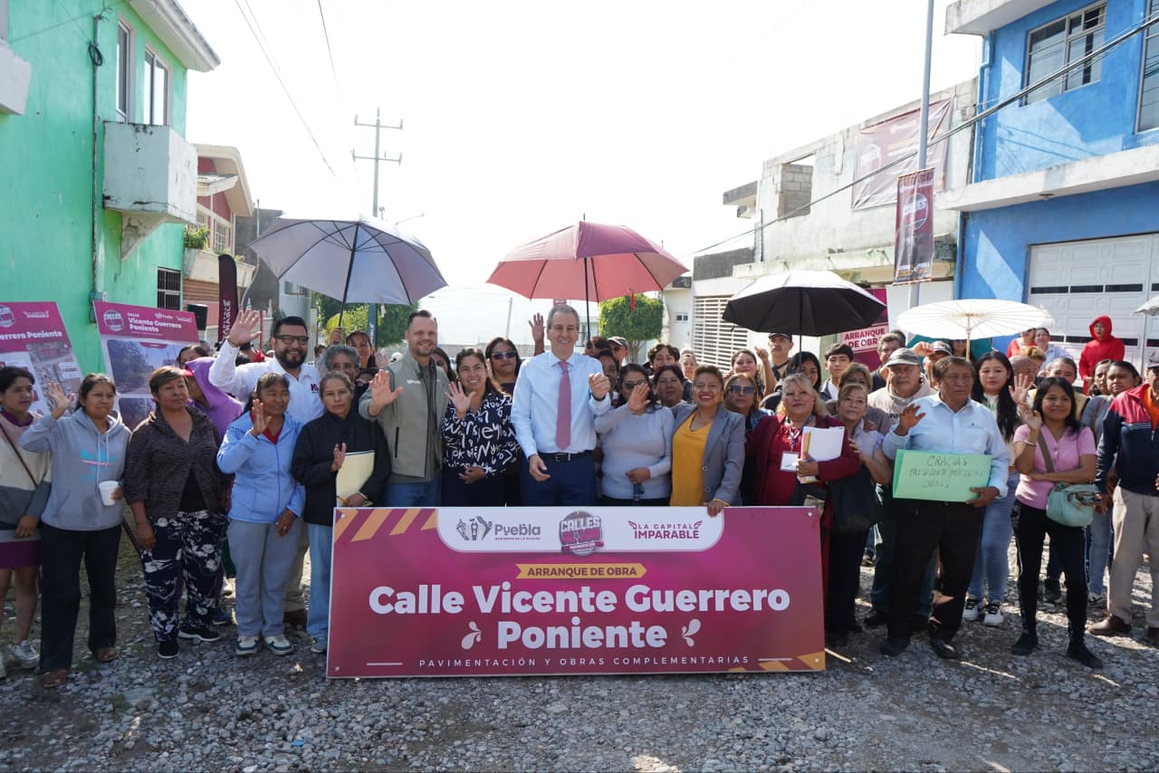 Pepe Chedraui acelera pavimentación en el norte de Puebla: van por casi 3 mil calles este año