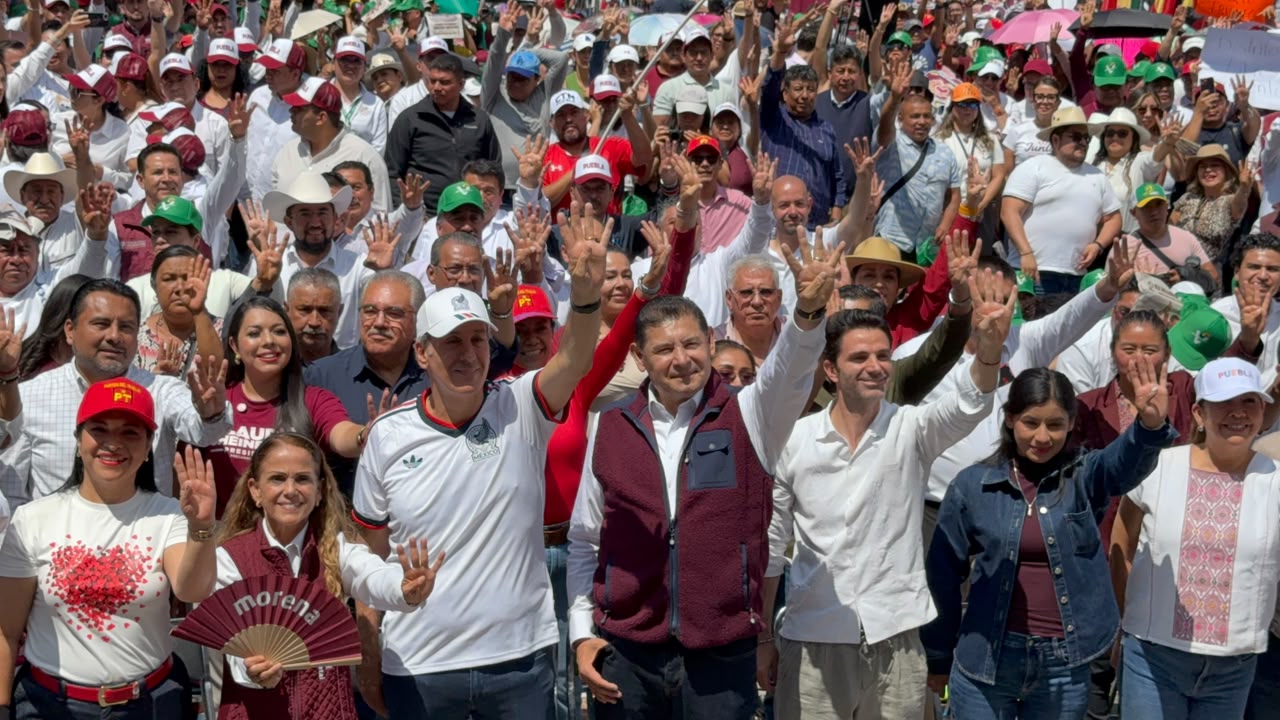 Morena Puebla reporta asistencia de 37 mil personas a acto de respaldo a Sheinbaum