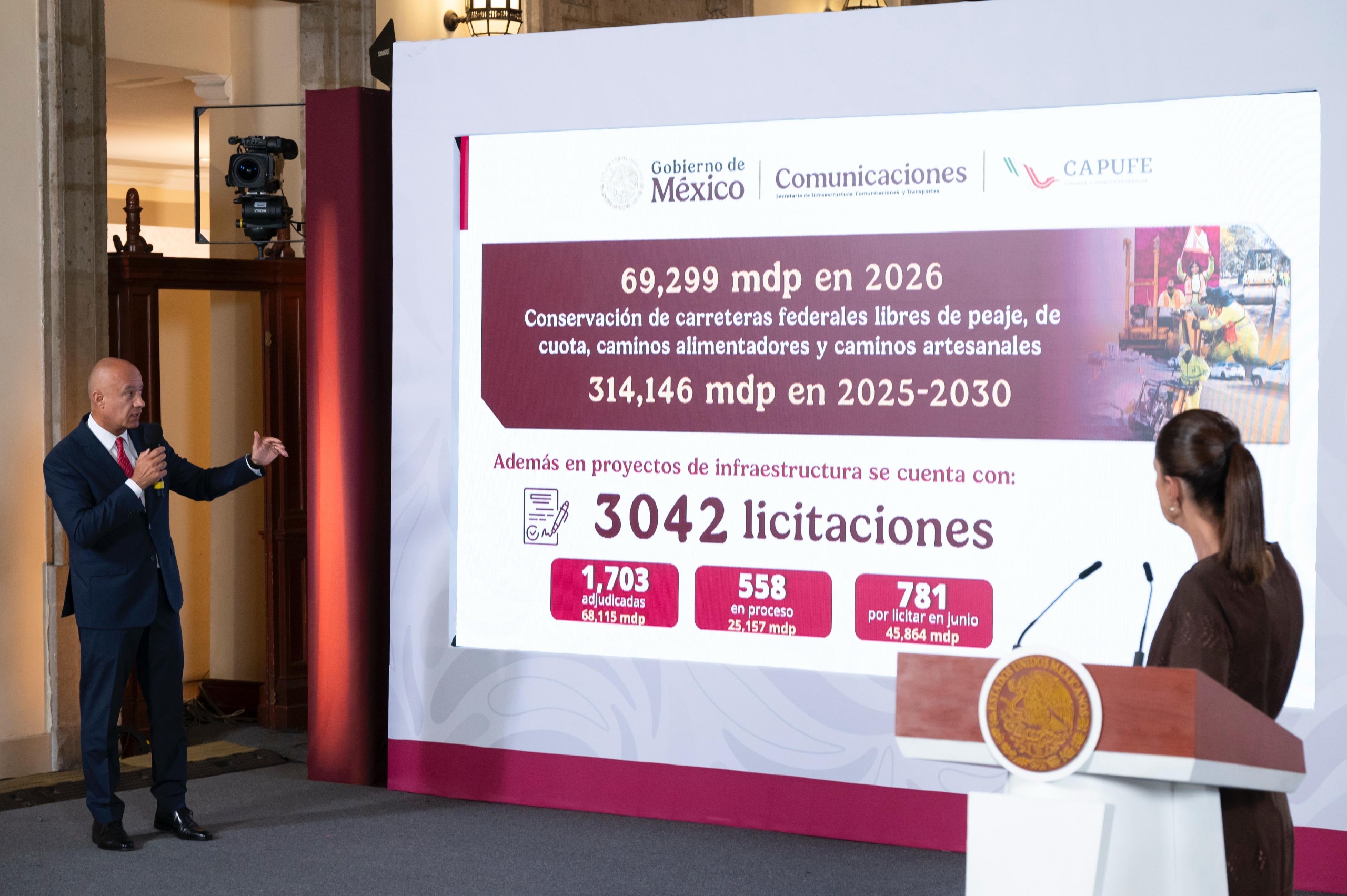 Sheinbaum destina 7 mil 243 mdp para carreteras en Puebla y la región centro del país