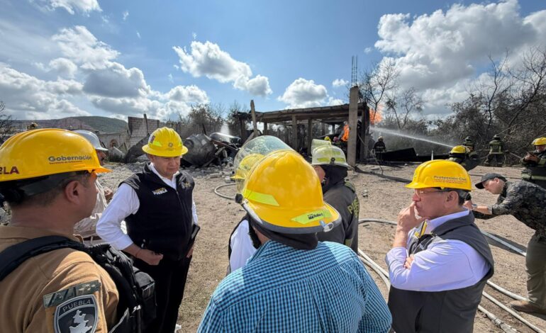Explosión en centro de almacenamiento de gas LP en Tepeaca no deja víctimas; investigarán causas