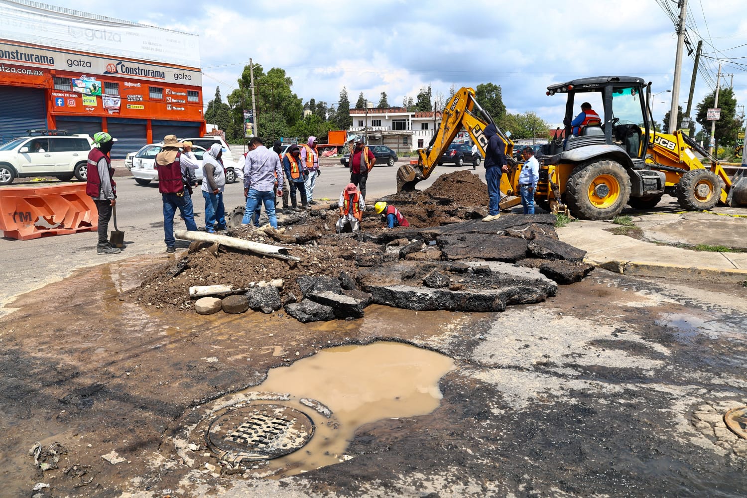 Se abre la tierra en Cholula… y el Ayuntamiento entra en acción