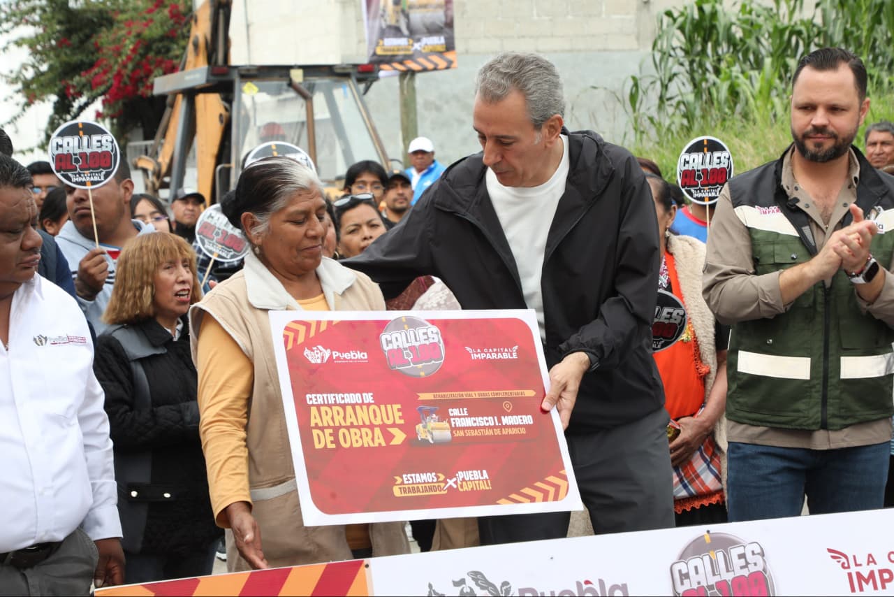 Pepe Chedraui acelera obra pública en juntas auxiliares; van por 4 mil 410 calles atendidas en 2026
