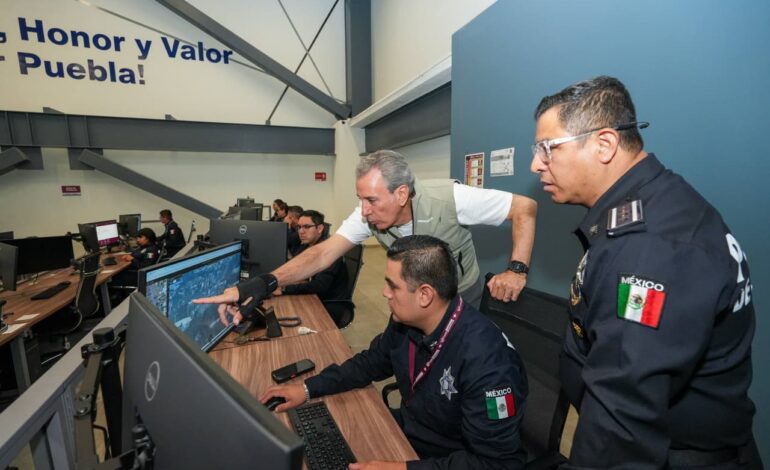 Pepe Chedraui supervisa avances del programa Puebla 360 para fortalecer la videovigilancia
