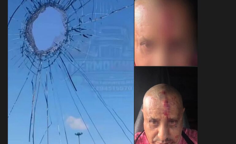 Bala le roza la cabeza a trailero en intento de asalto en la Puebla-Orizaba