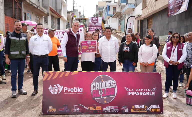 #CallesAl100 llega a Santo Tomás Chautla; pavimentan vialidad esperada por años