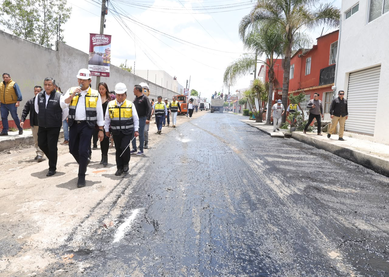 Gobierno estatal acelera transformación vial en juntas auxiliares de Puebla