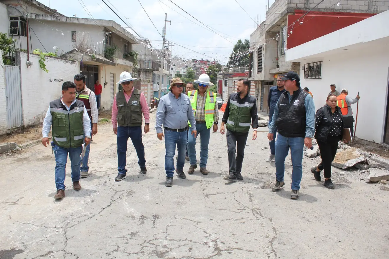 Rehabilitan vialidad clave en San Jerónimo Caleras; beneficiará a más de 21 mil habitantes