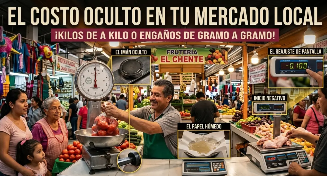¿Te están dando “kilos de 800 gramos”? Profeco alerta sobre básculas y pide revisar el peso en mercados
