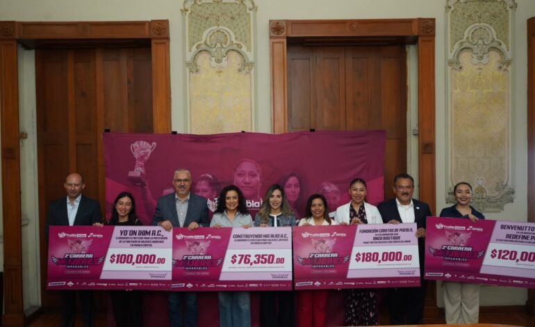Carrera Mujeres Imparables deja 476 mil pesos para apoyar a mujeres en Puebla