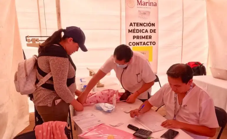 Marina y Defensa llevan servicios médicos a Ahuazotepec; suman 35 mil atenciones
