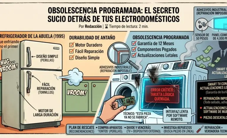 ¿Tu electrodoméstico murió demasiado pronto? México pone la mira en la obsolescencia programada