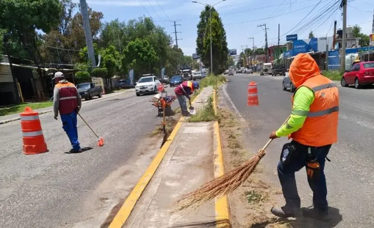 San Pedro Cholula suma más de 200 acciones de alumbrado y mantenimiento urbano