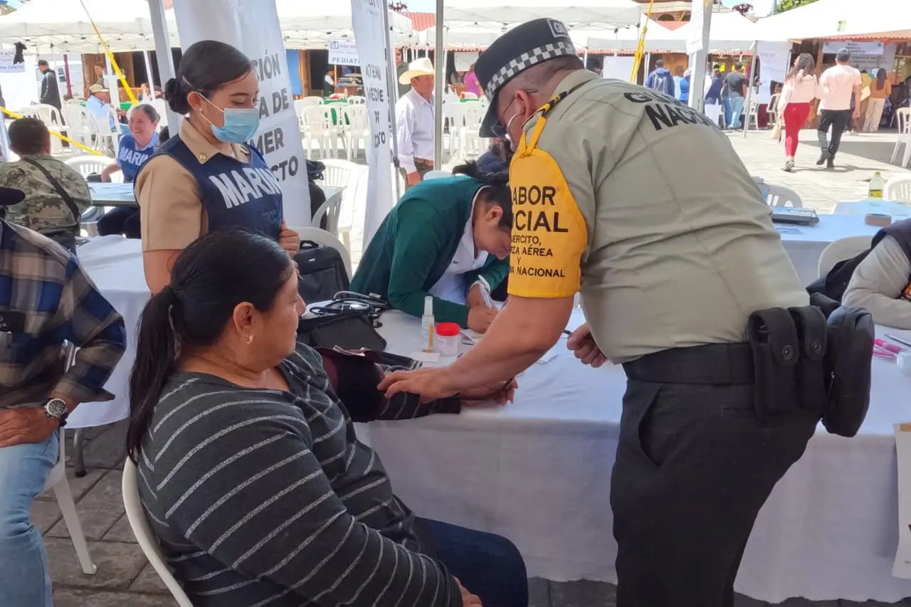Marina, Defensa y Gobierno de Puebla llevan atención médica gratuita a Chignahuapan