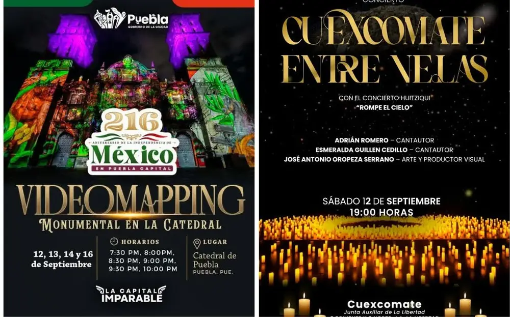 Qué hacer este fin de semana patrio en Puebla: videomapping, conciertos y Noche de Museos