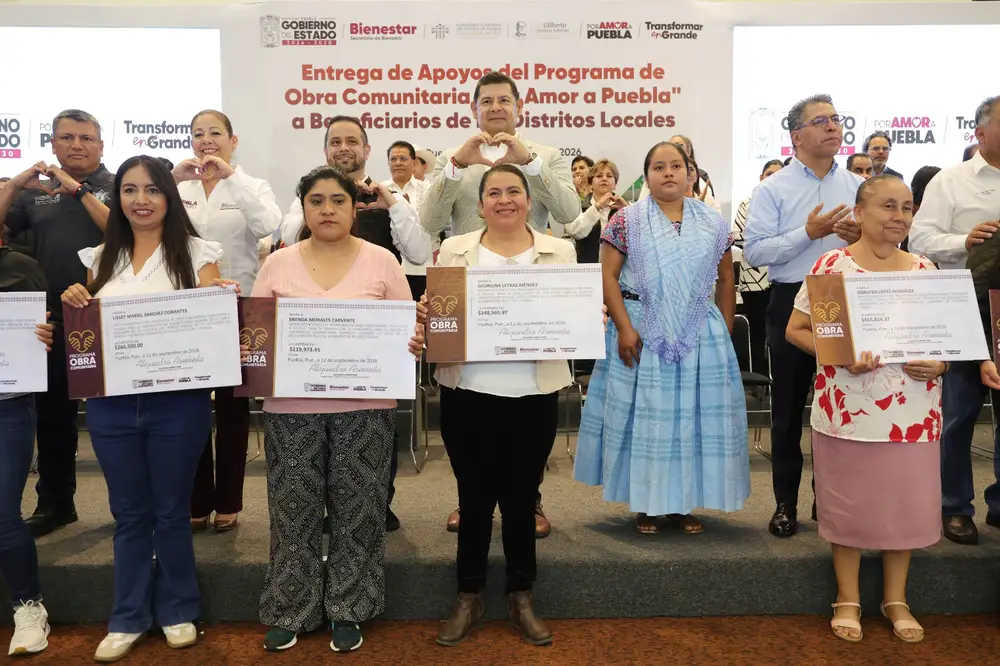 Puebla aumenta 50% presupuesto de Obra Comunitaria; ejercerá mil 500 millones en 2026